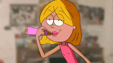 A GIF of someone applying lipstick to their lips