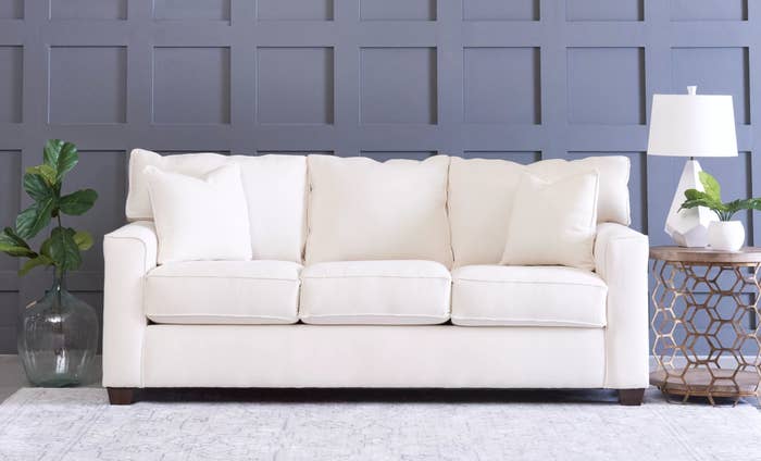 The sofa in classic bleach white