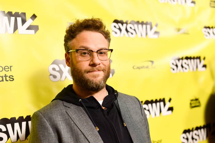 Seth Rogen poses for a photo at a South by Southwest event