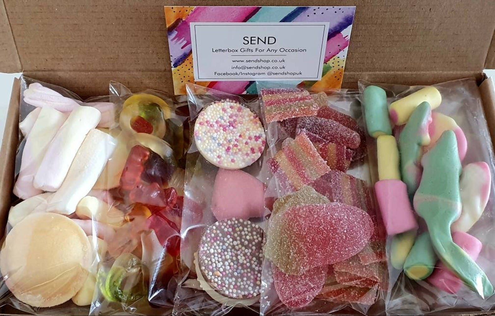 an assortment of individually wrapped candies 