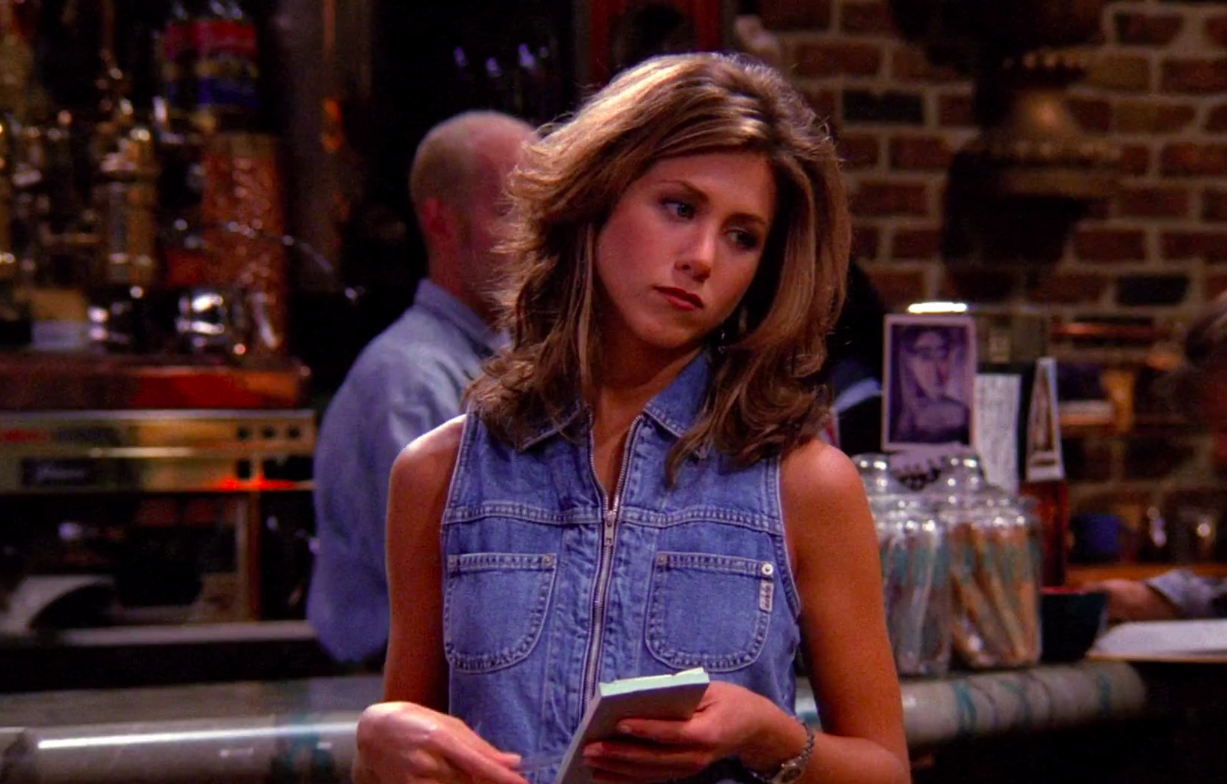 Rachel from &quot;Friends&quot; looking annoyed