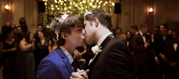 Charlie and Alex slow dance and kiss