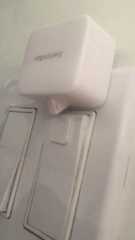 Smart button pusher turning on light switch