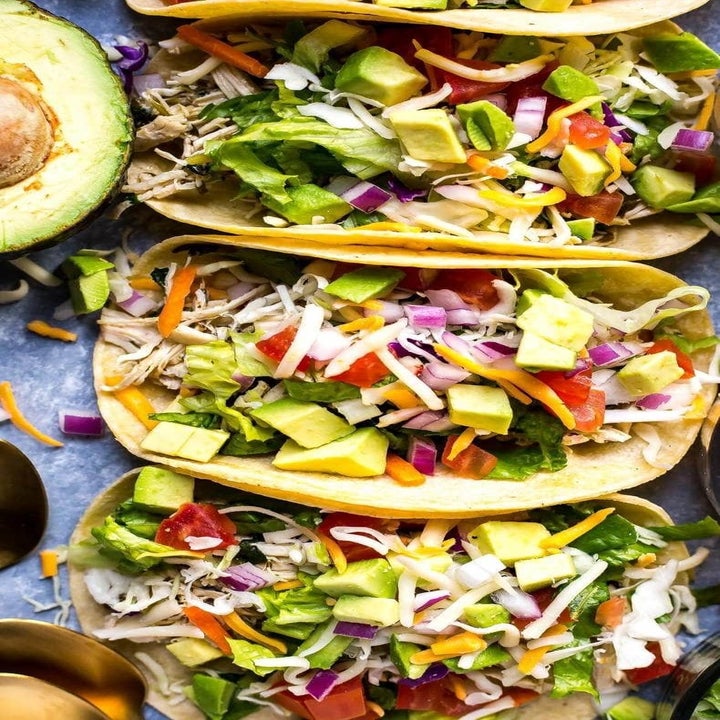 Cilantro lime pulled chicken tacos