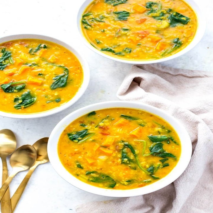 Golden turmeric lentil soup