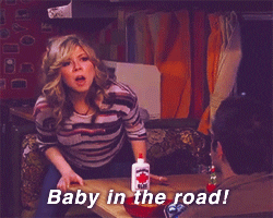 Sam saying, &quot;baby in the road&quot;