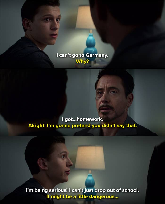 Heroes Who Were The Villains Of Their Own Stories 1 Tony Stark convincing Peter to fight a battle heroes
