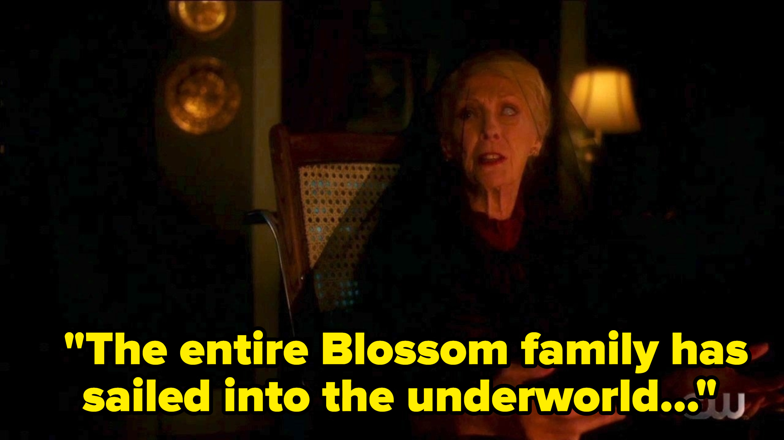 Nana Rose saying the whole blossom family has sailed into the underworld