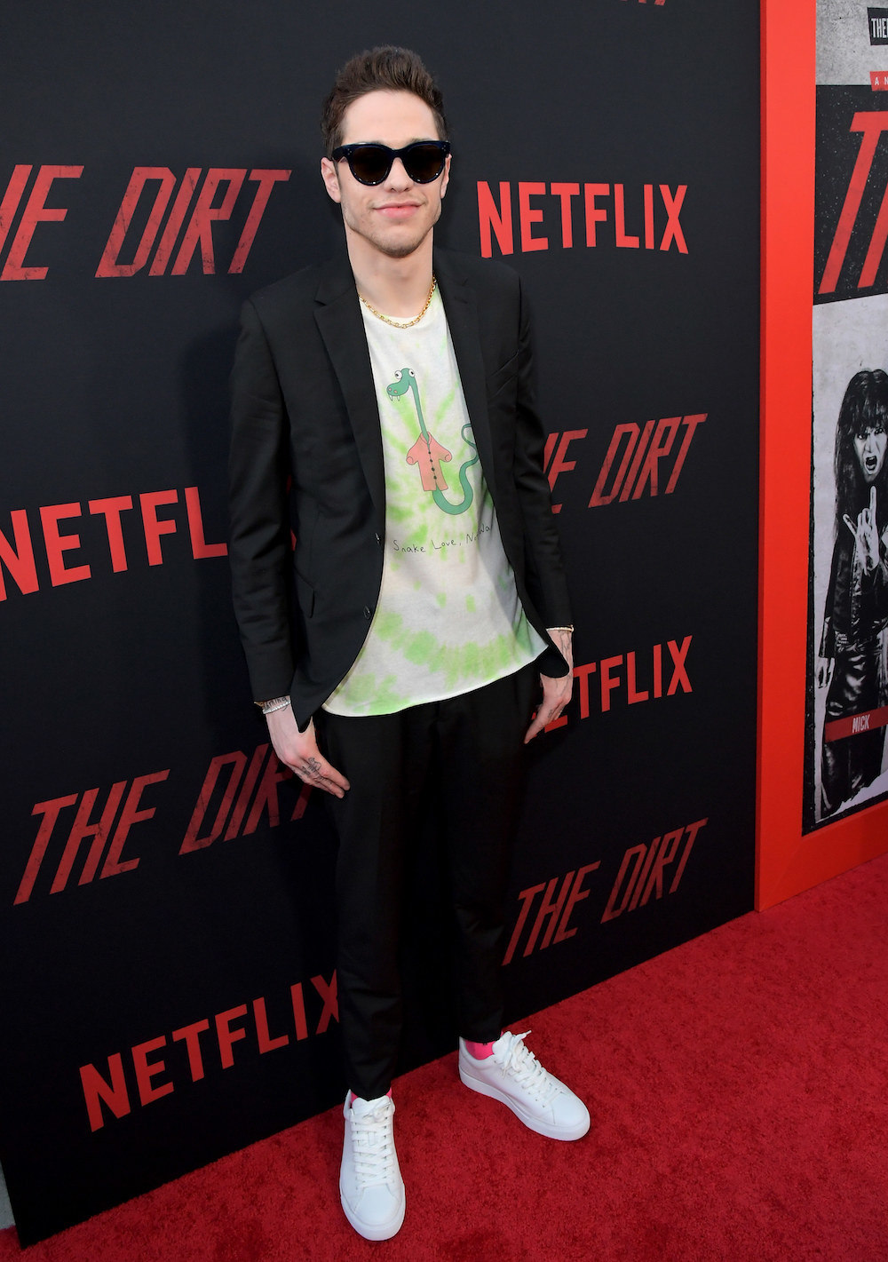 Pete Davidson attends the premiere of Netflix&#x27;s &#x27;The Dirt&quot; 