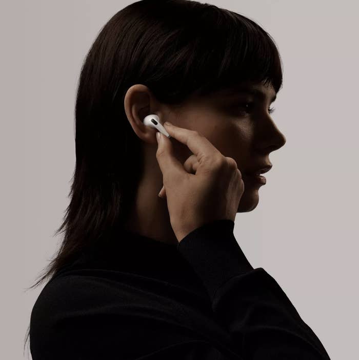 Person with an AirPod in their ear