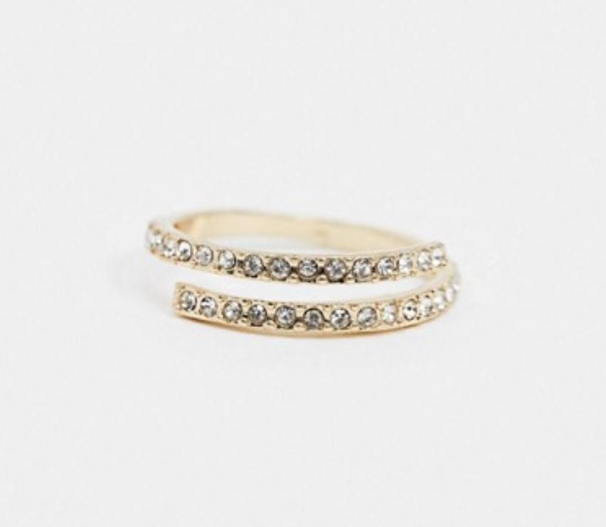 Asos thumb ring with crystal design