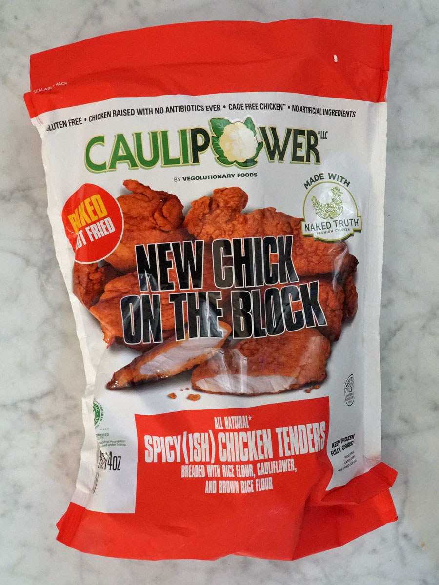 A bag of Caulipower Spicy(ish) Chicken Tenders