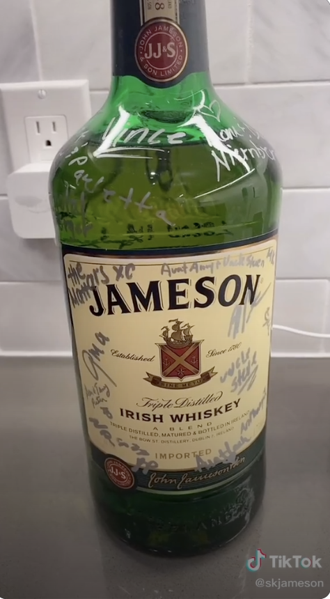 Jameson bottle of whiskey 