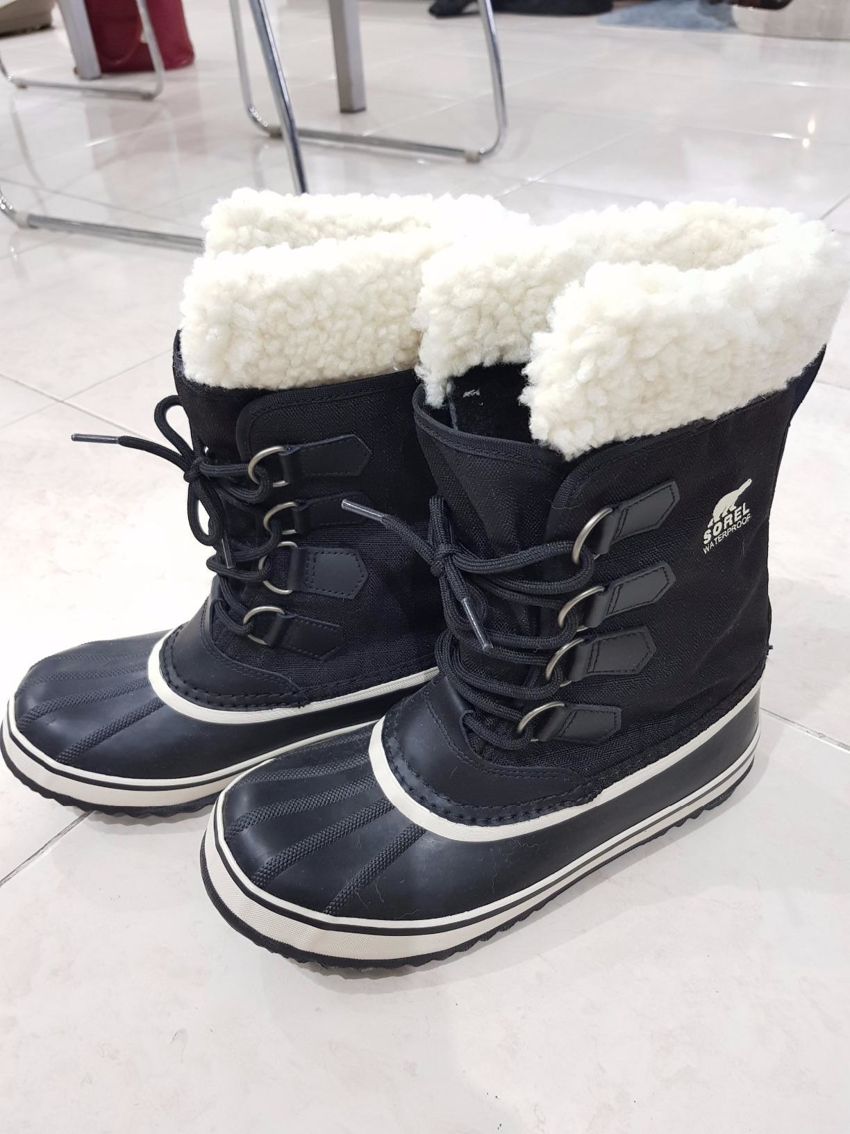 Kids Girls Button Fur Lined Winter Casual Snow Rain Warm Cosy Boots All Sizes 