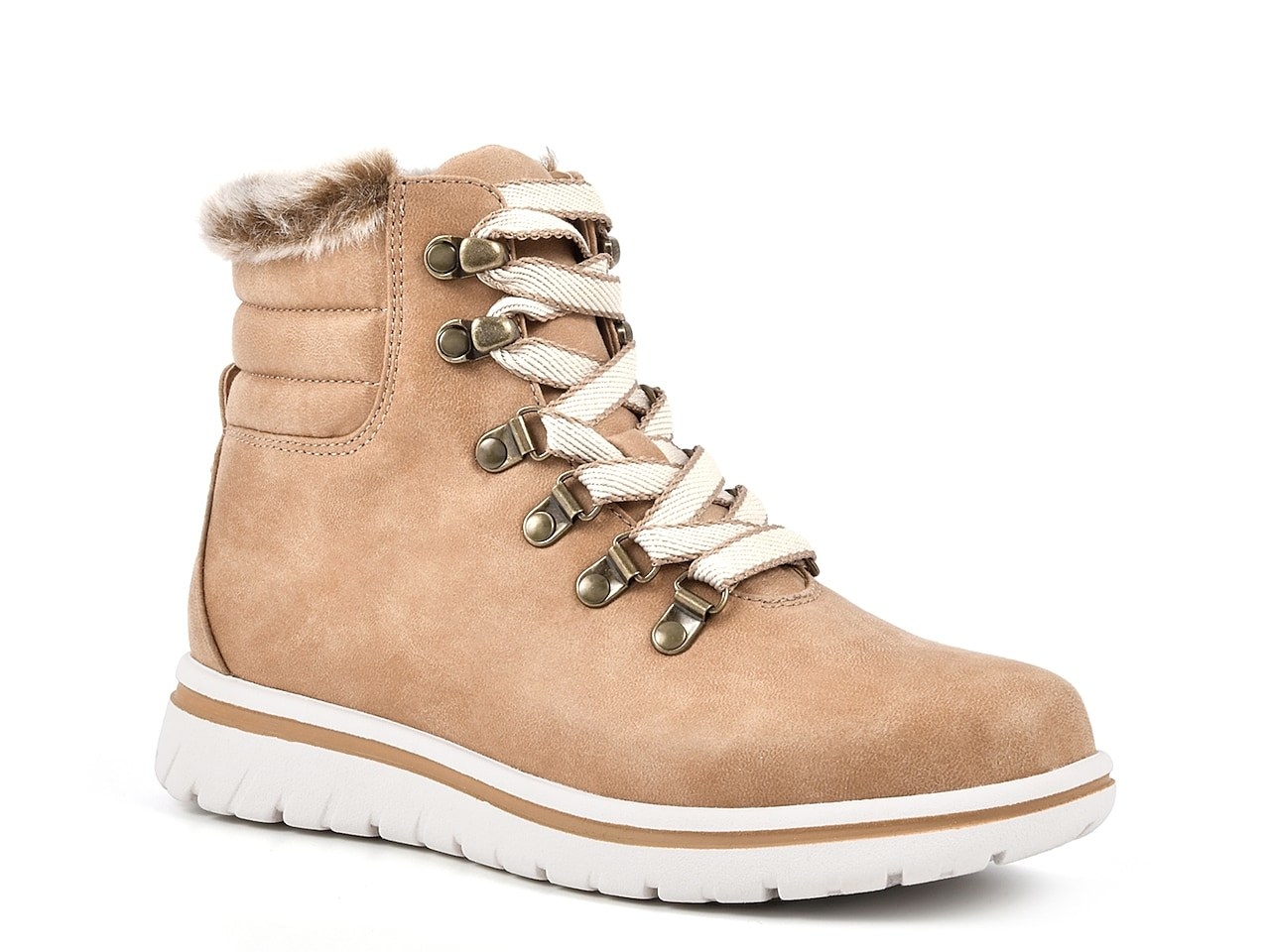 Womens Ankle Boots Warm Winter Work High Top Desert Lace Up Shoes 