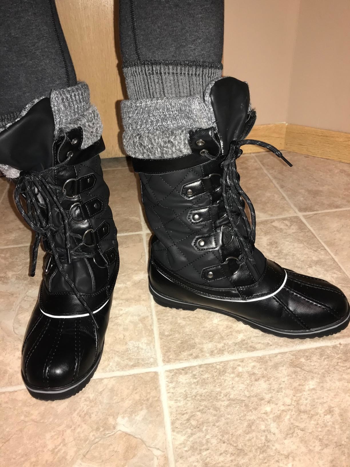 long black winter boots