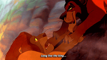 Scar leans in to whisper &quot;Long live the king...&quot; right before he kills Mufasa