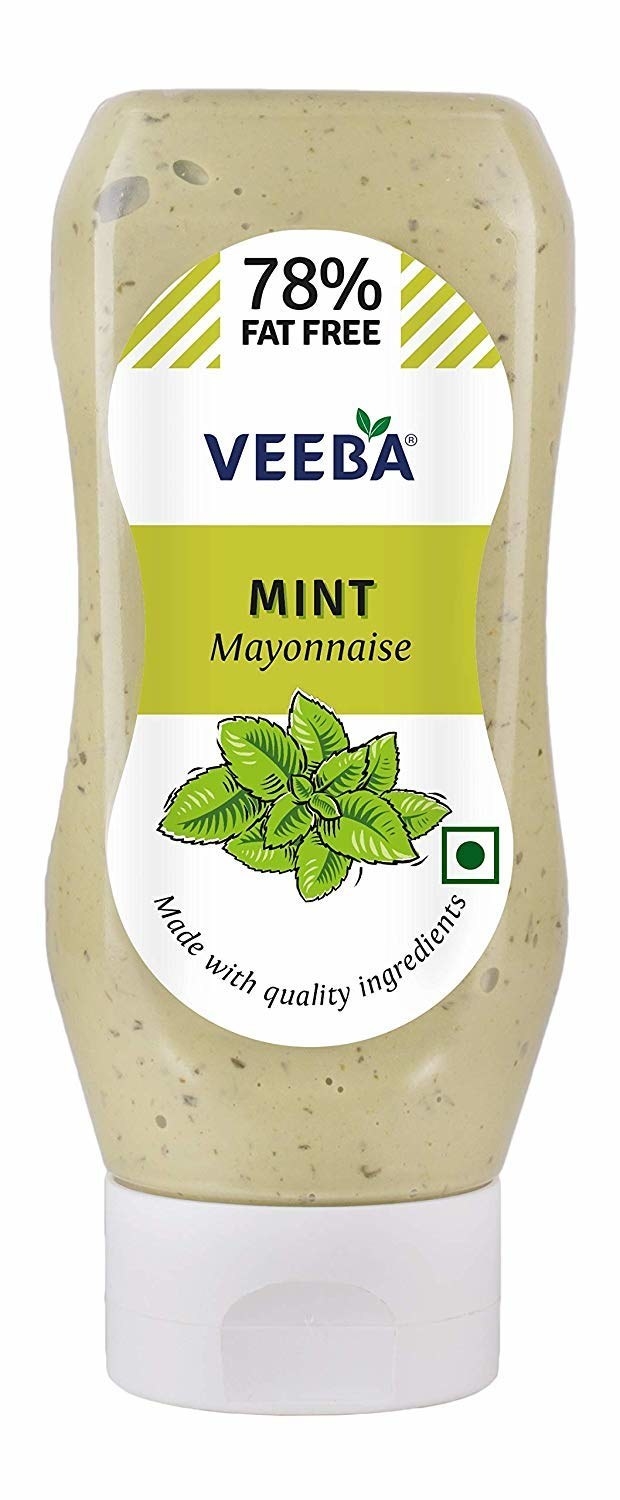 Packaging of the bottle of mint mayonnaise