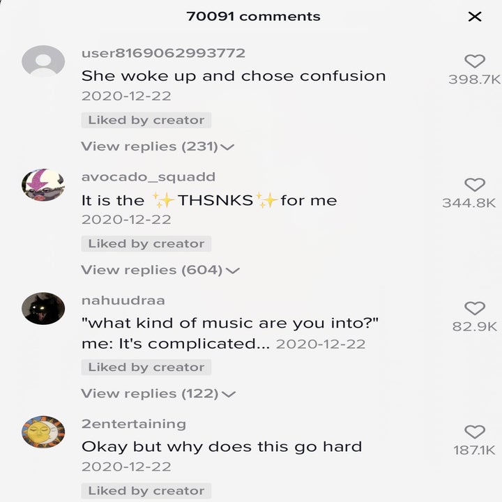 Comments on Lubalin's TikTok praise his humor