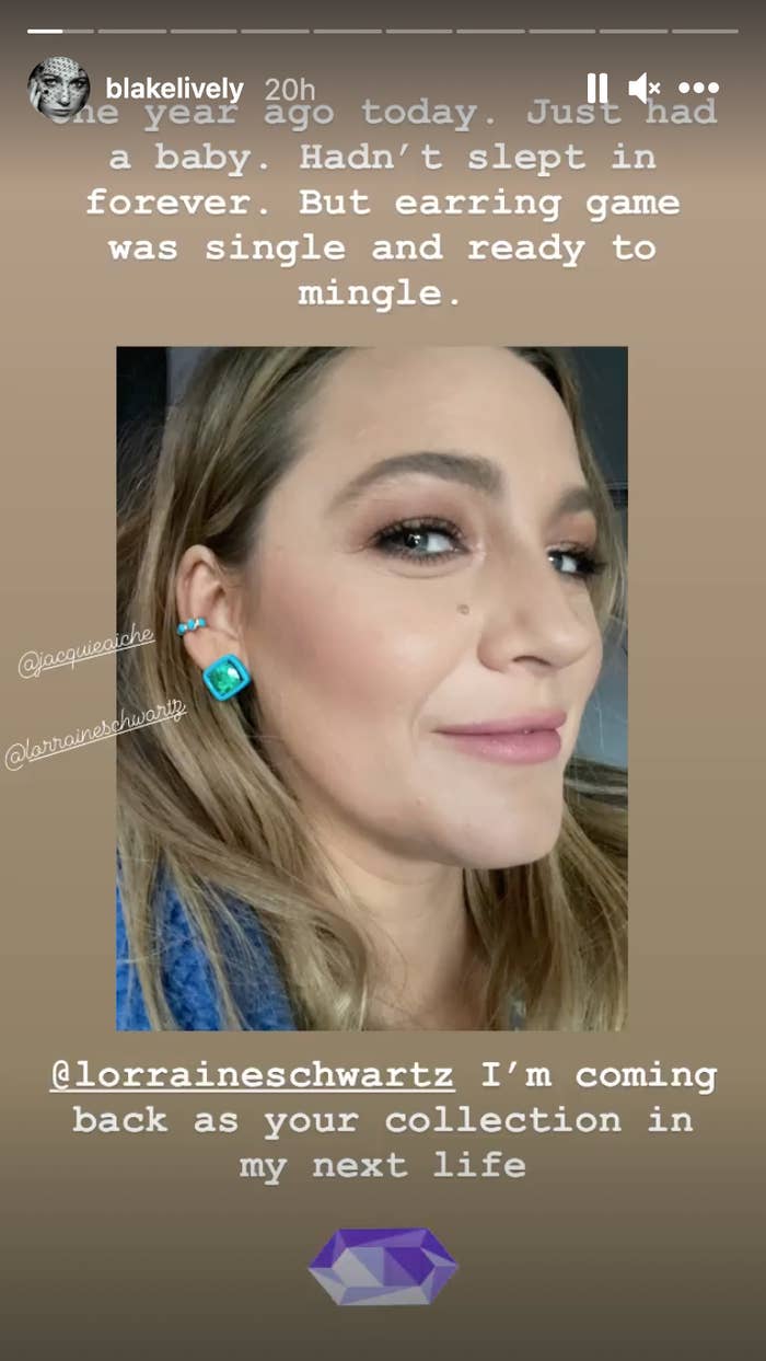 Blake Lively&#x27;s Instagram story about doing press after having a baby last year
