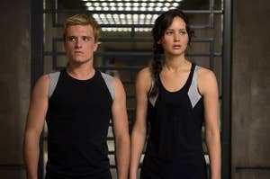 Peeta and Katniss in the hunger games