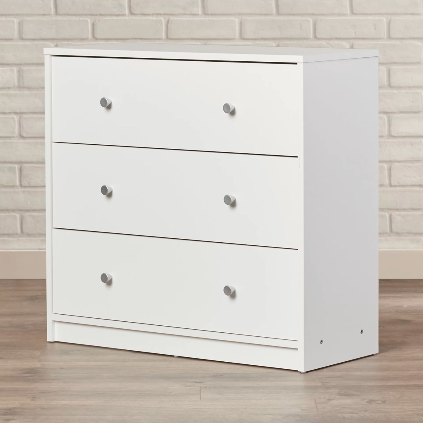 The three drawer dresser in white 