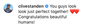 a comment from Clive Standen