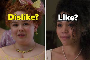 Penelope is labeled, "Dislike?" on the left with Marina on the right labeled, "Like?"
