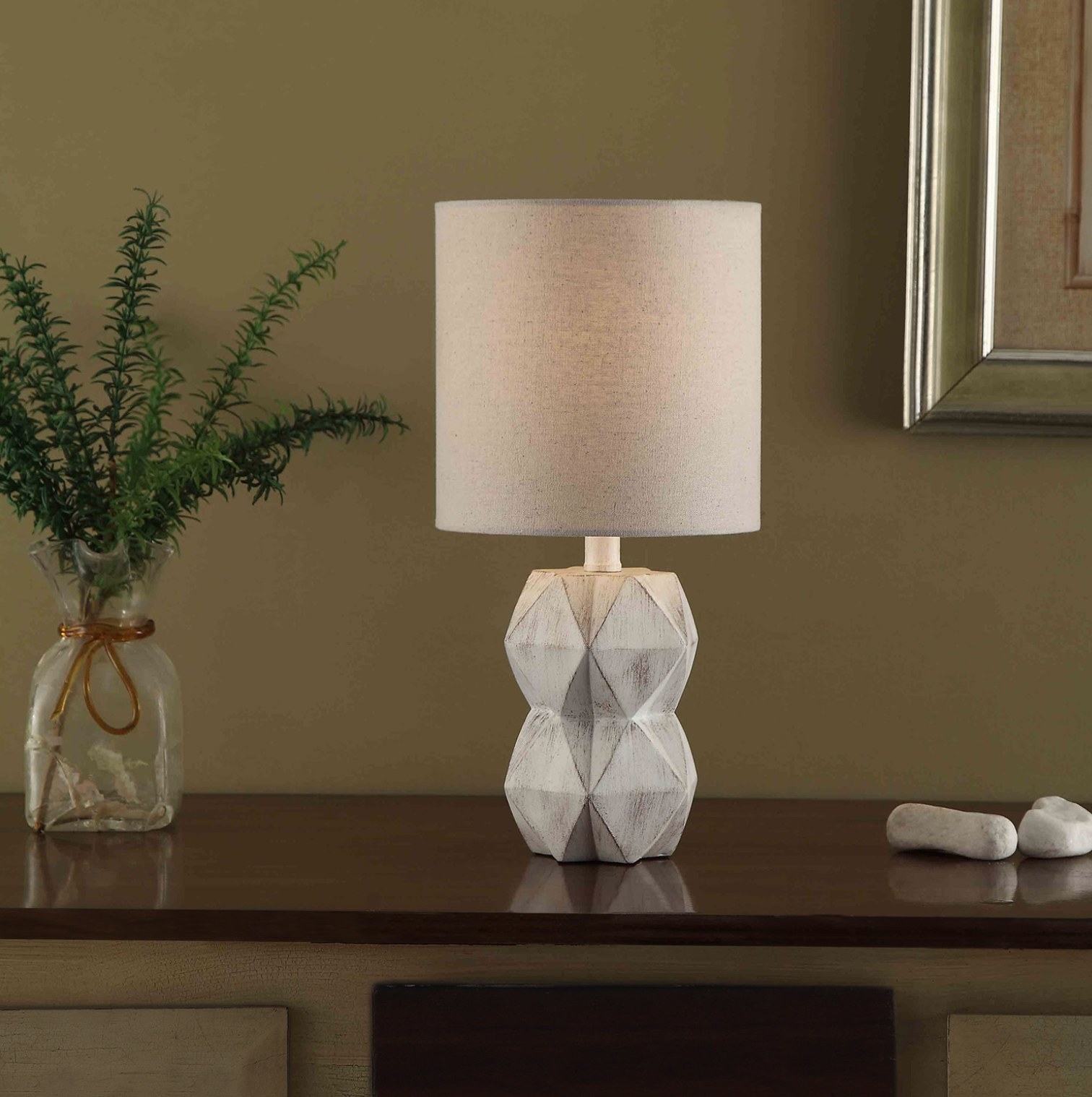 The lamp in gray