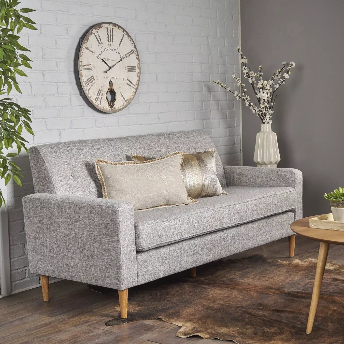 The sofa in gray