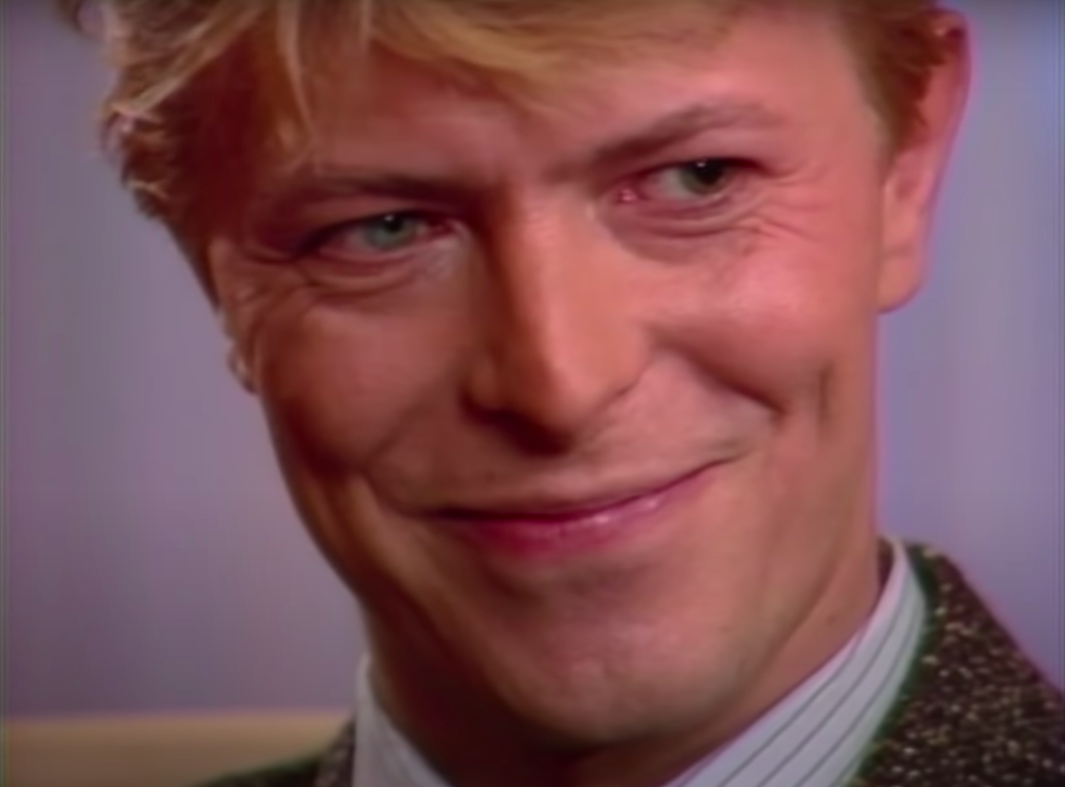 David Bowie during an MTV interview