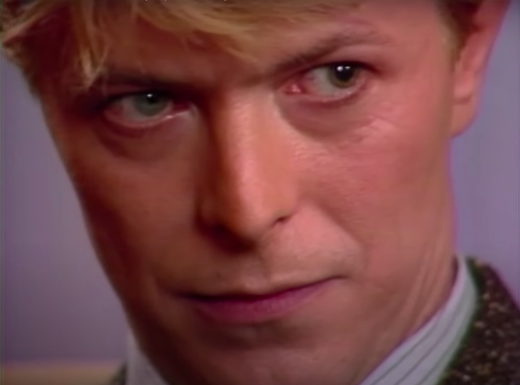 David Bowie during an MTV interview