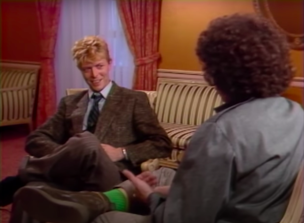 David Bowie during an MTV interview