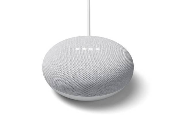 the google home in gray