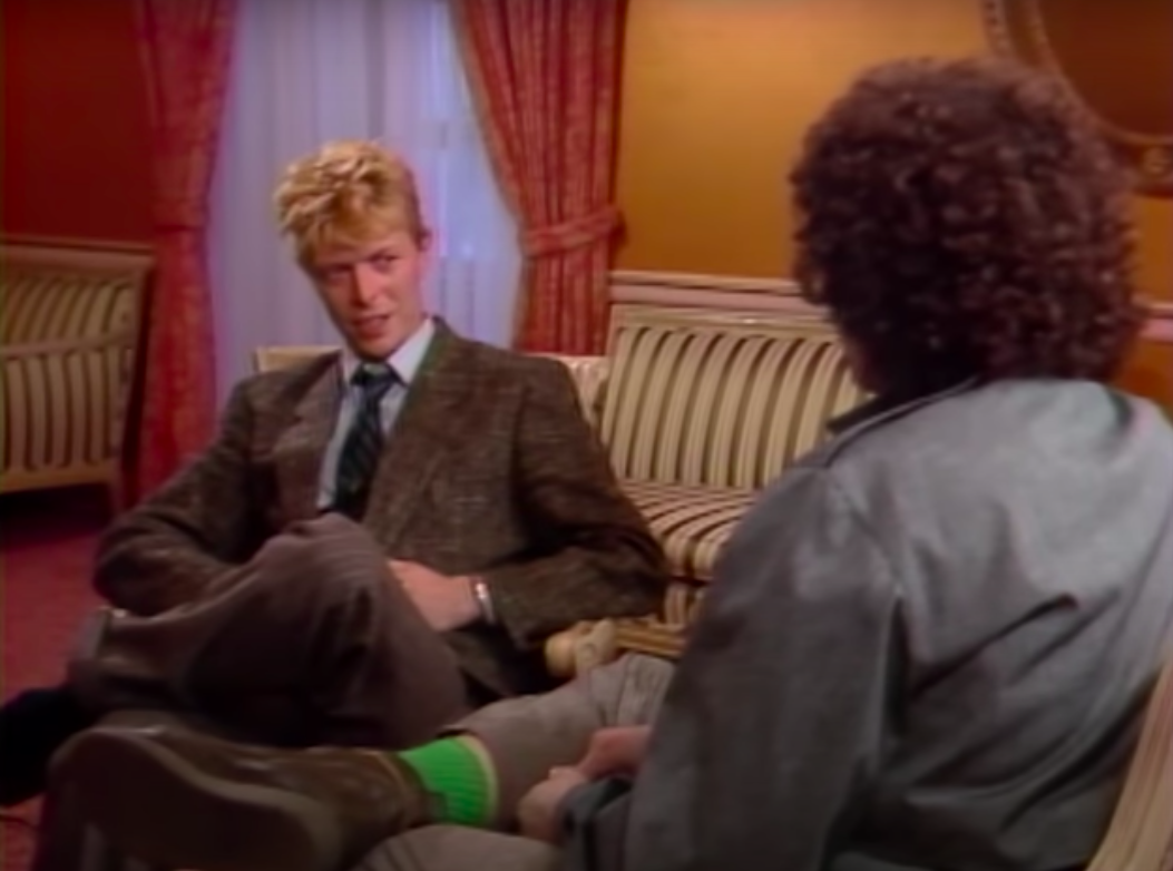 David Bowie during an MTV interview