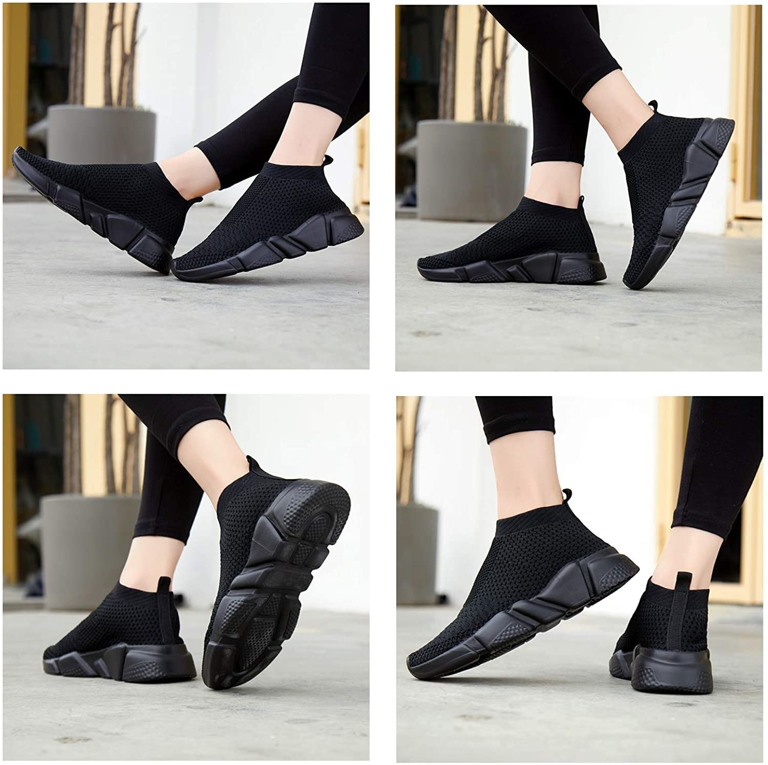 Ankle Boots Knit Sock Shoes Spring & Autumn Ladies Flats Women Stretch Footwear 