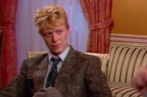 David Bowie during an MTV interview