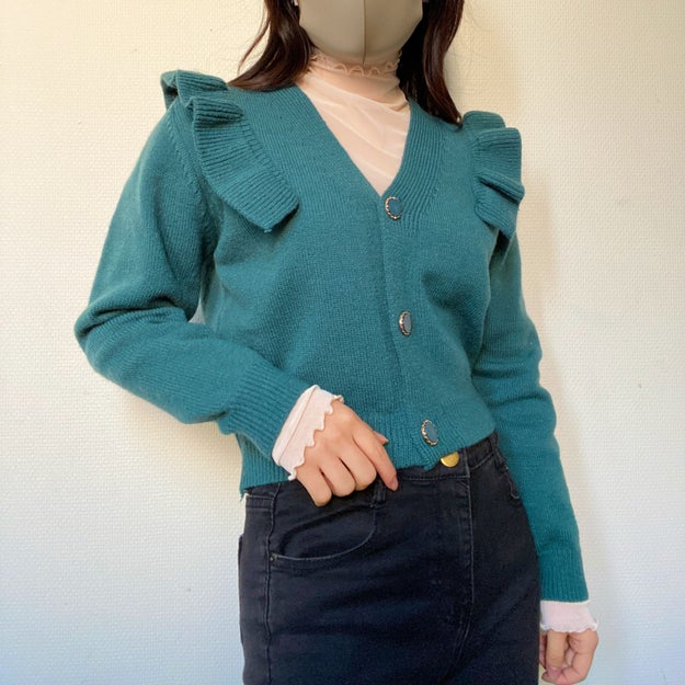 GRL購入品】肩が華奢に見える…！1799円の「フリルカーディガン」着痩せ 