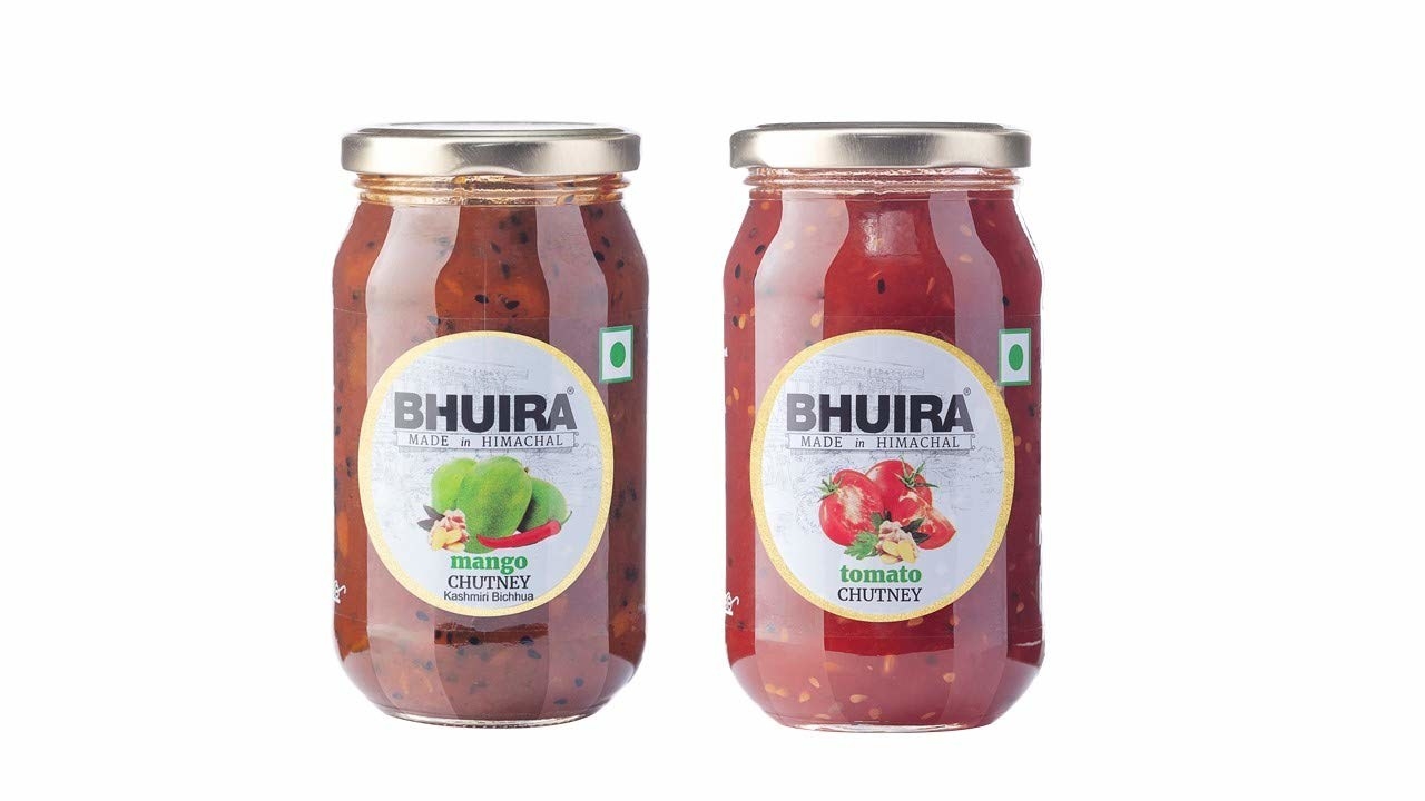 Packaging of the mango and the tomato chutney 