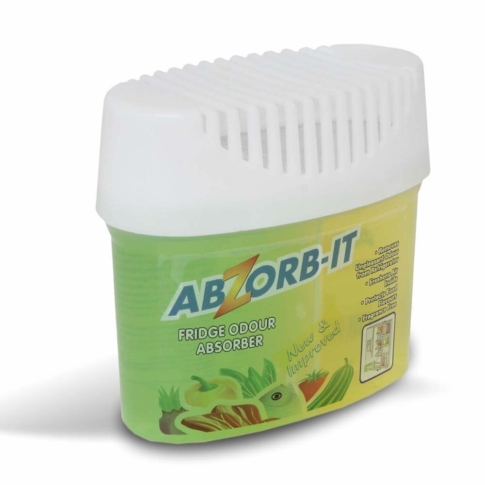 A green fridge odour absorber