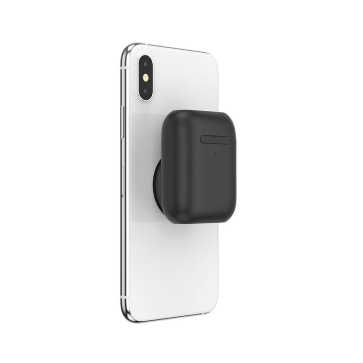 PopSockets AirPods case attached to iPhone