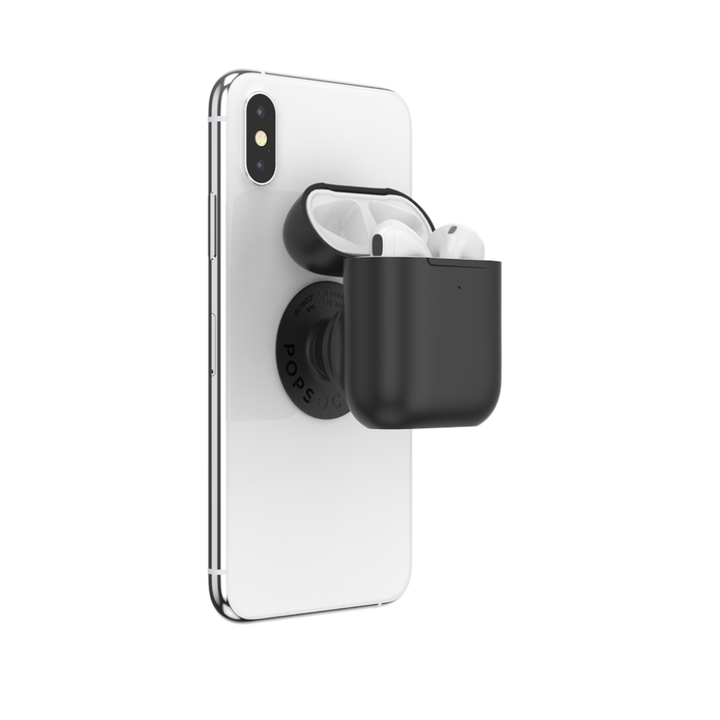 PopSockets AirPods case attached to iPhone