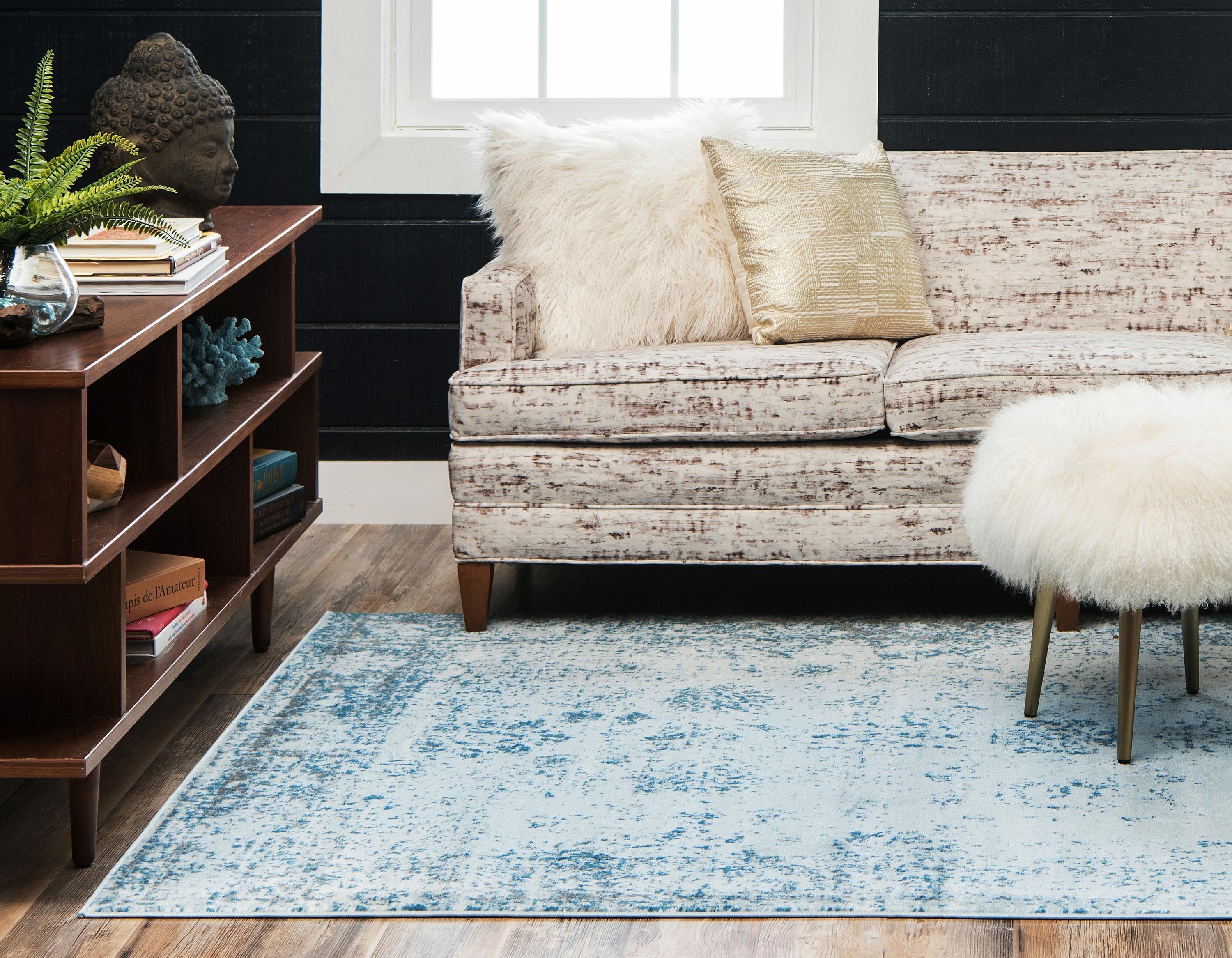 The rug in the color Light Blue