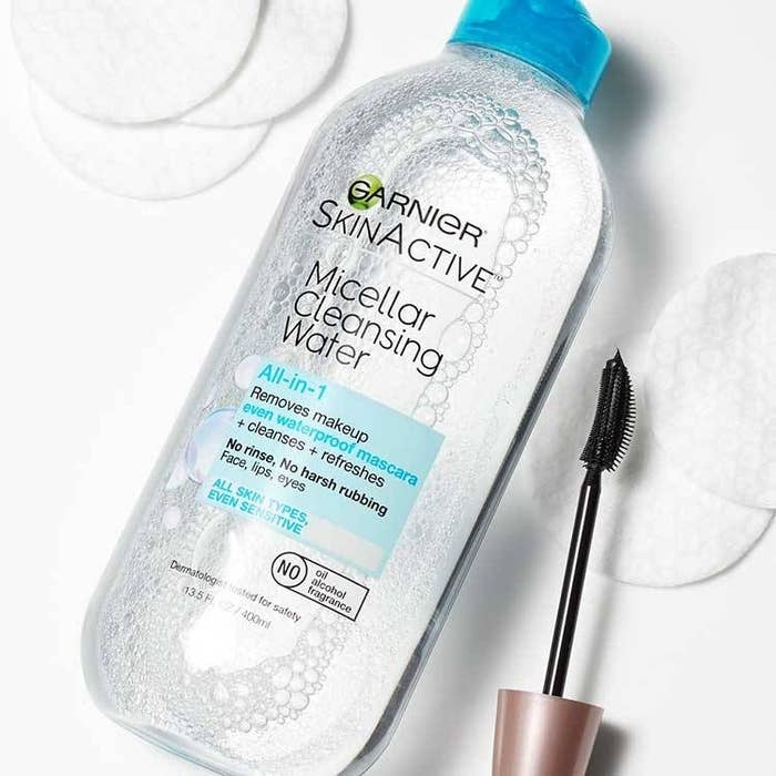 Garnier SkinActive Micellar Cleansing Water removes makeup, even waterproof mascara