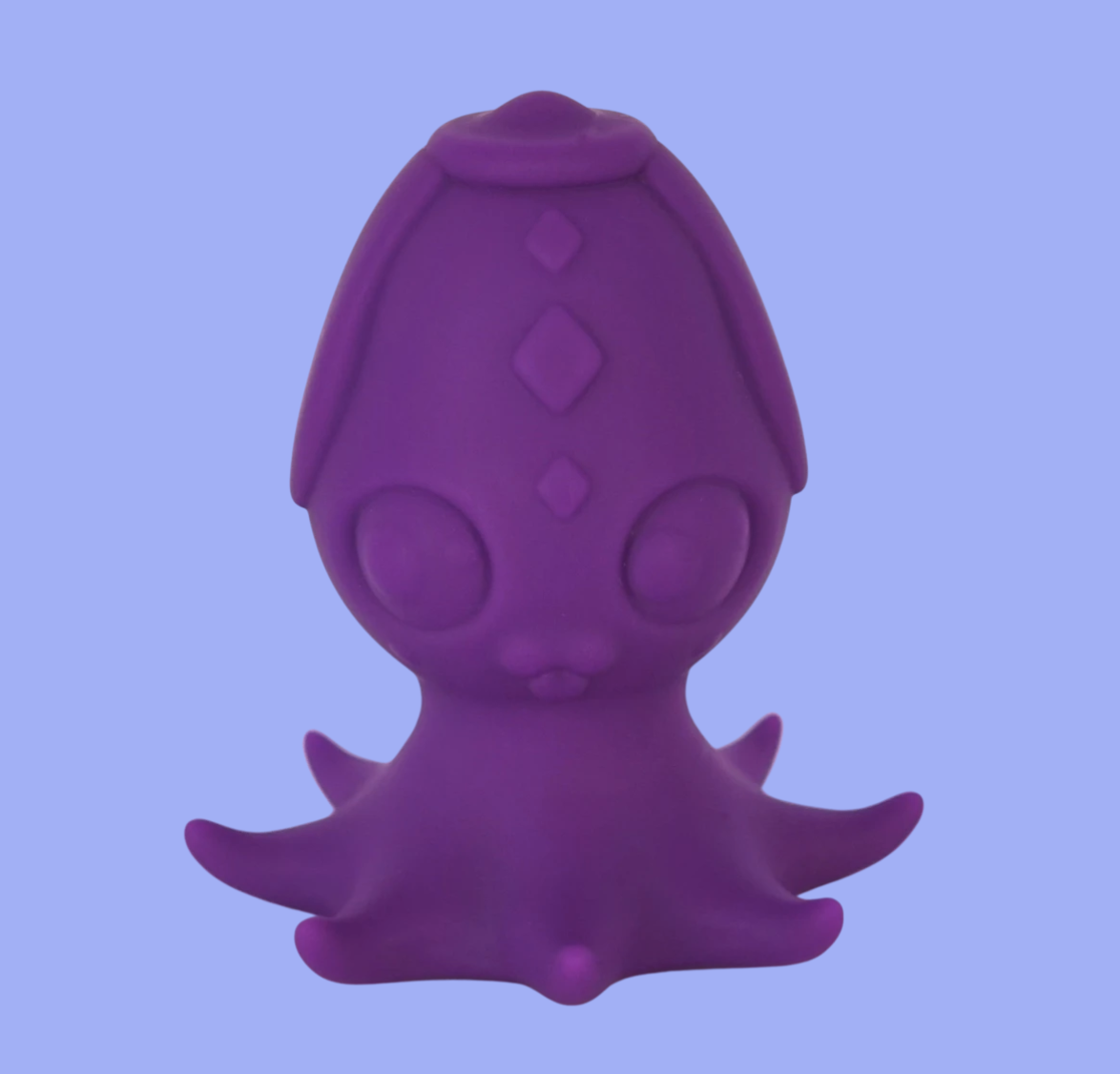Purple octopus-shaped vibrator; tentacles form a flared base