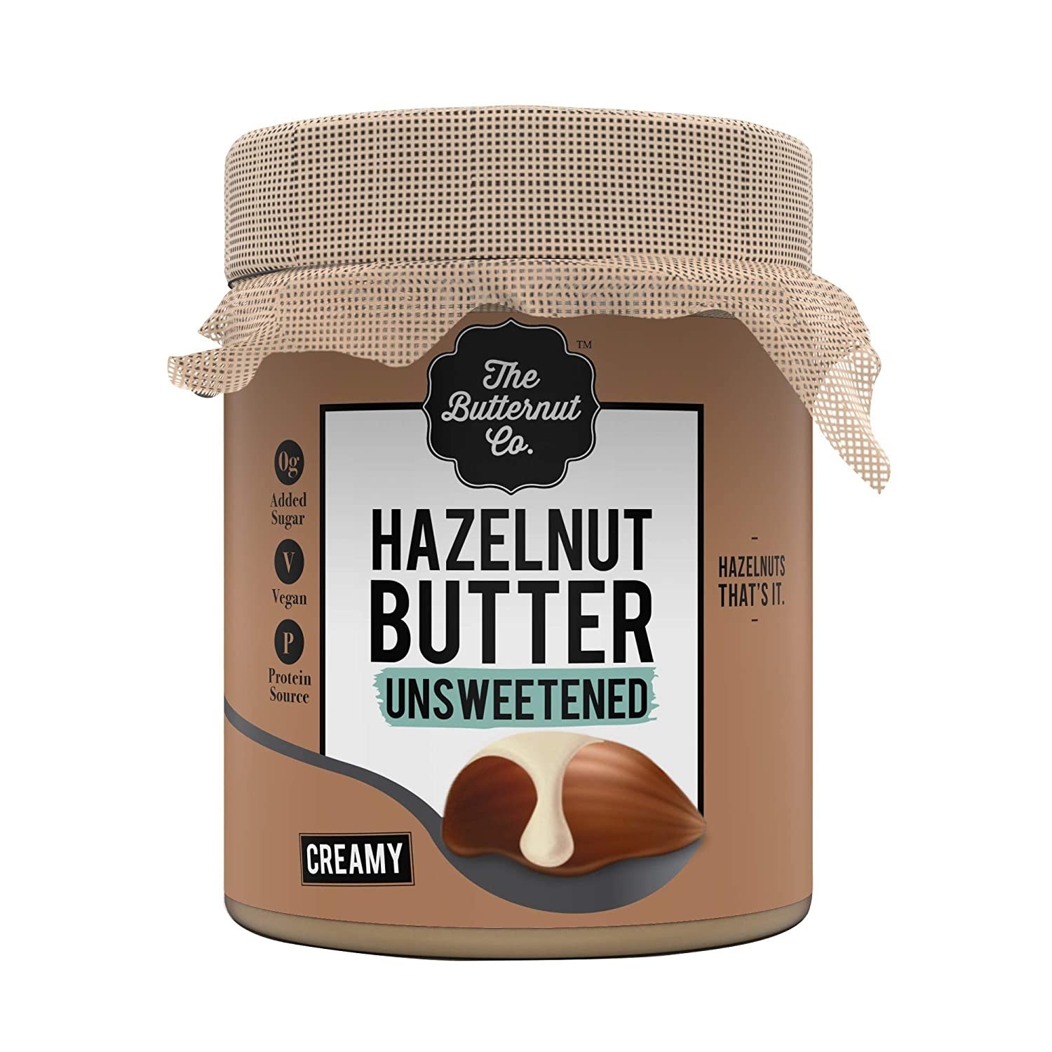 Packaging of the hazelnut butter 