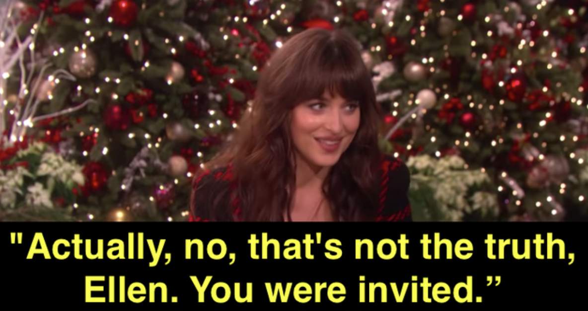 Dakota calling out Ellen for lying