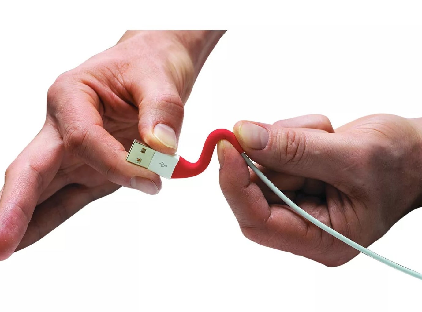 The glue used to mend a torn USB charger
