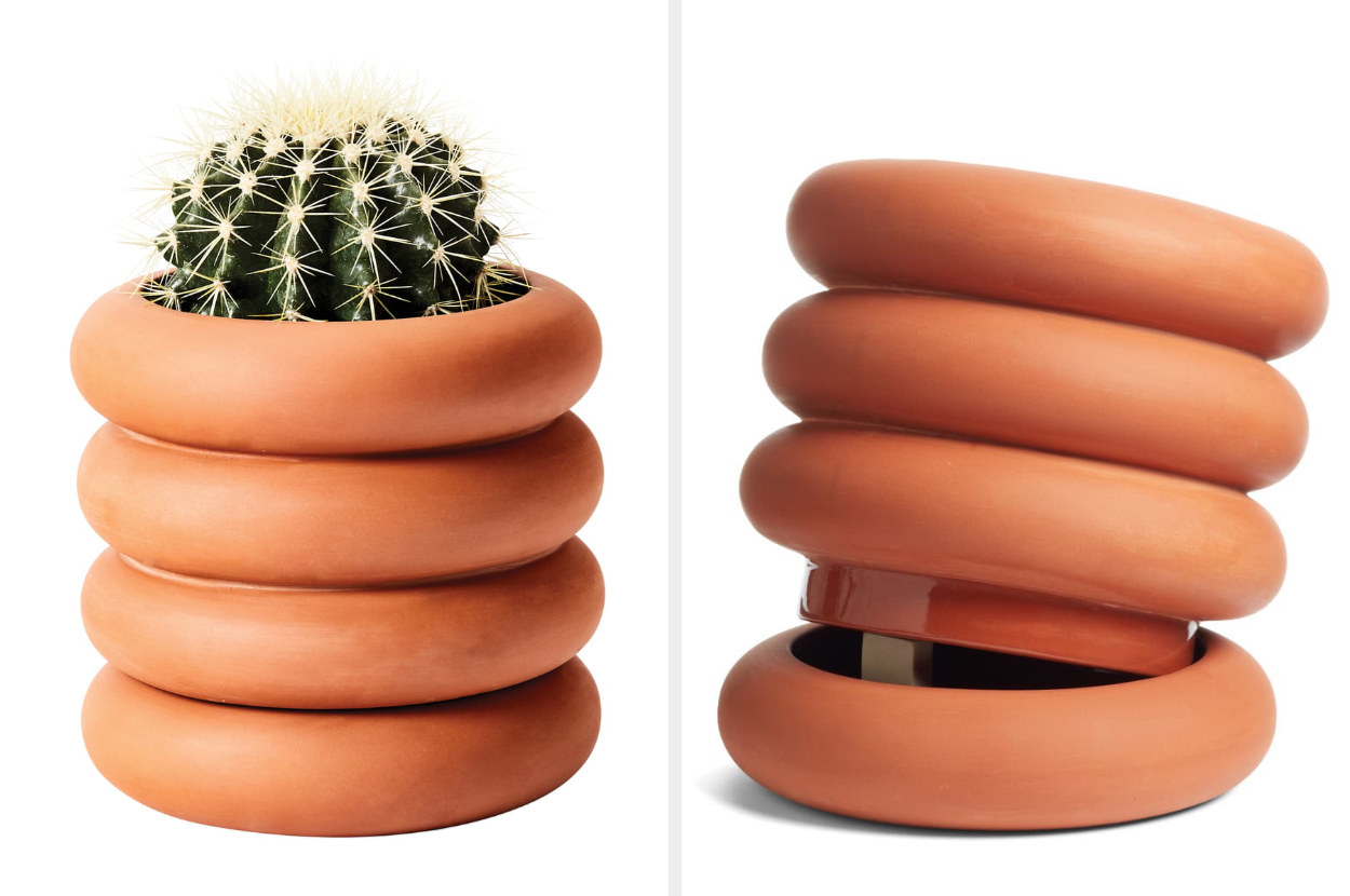 The Areaware terracotta stacking planter