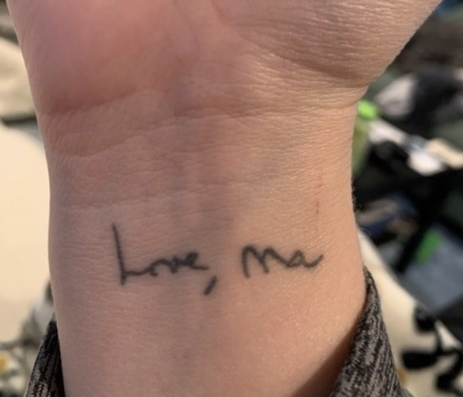 &quot;Love, ma&quot; written in someone&#x27;s mom&#x27;s signature